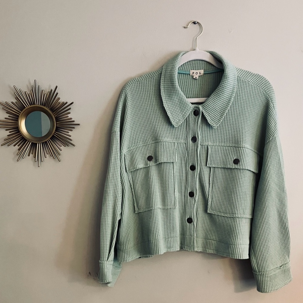 POL Mint Green Utility Jacket    NWOT